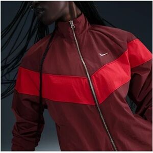 Nike Red and Burgundy Jacket NWT Runner Windbreaker